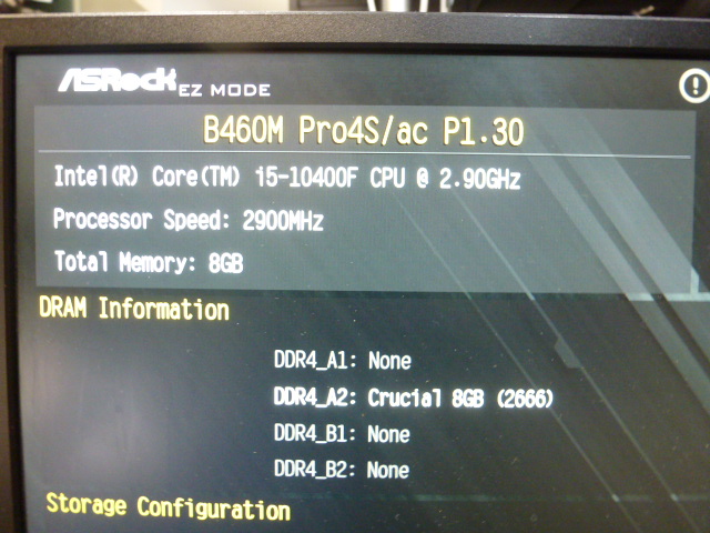 ASRock B460M Pro4S/ac Intel Core i5-10400F 2.9GHz 8GB RAM mATX